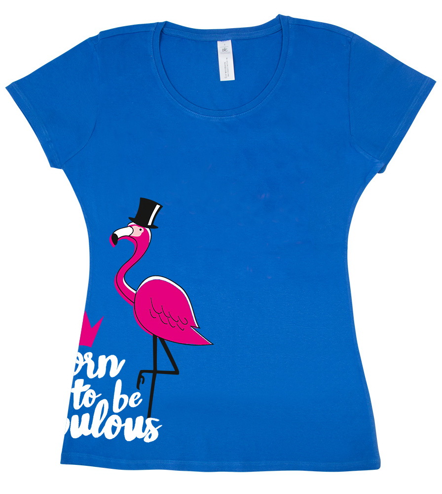 PFIFF Damen T-Shirt 'Fabulous Flamingo'