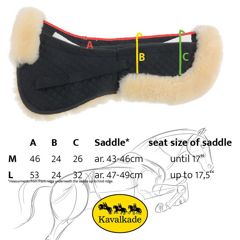 KAVALKADE Sattelkissen mit Lammfell und KavalPren-Polster